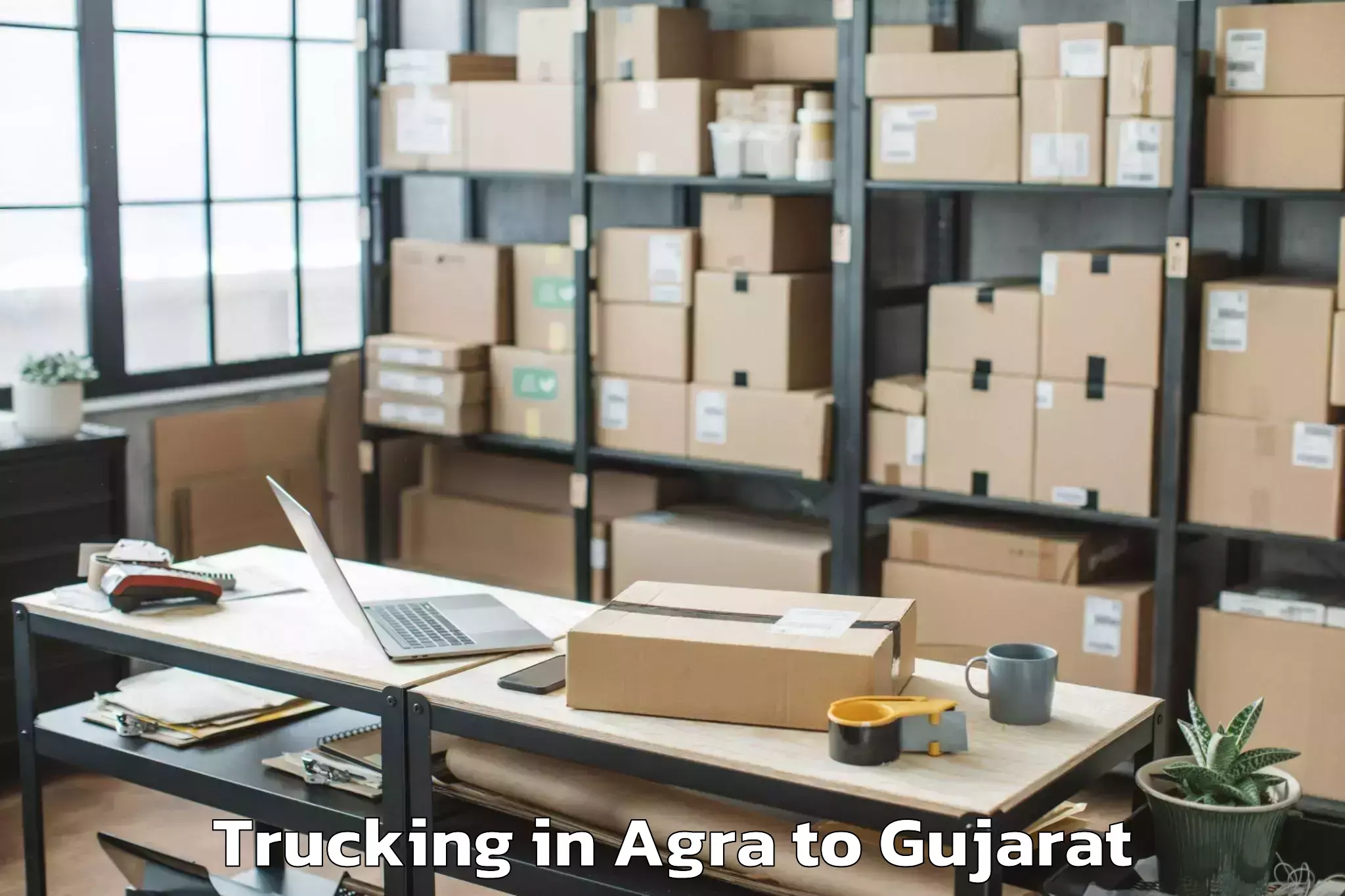 Hassle-Free Agra to Mahudha Trucking